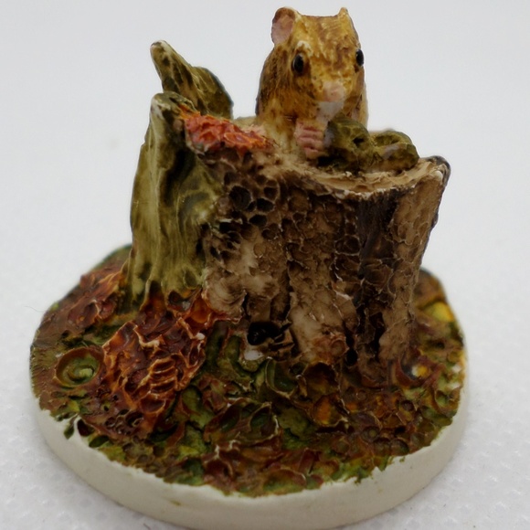 Peter Fagan 1983 Mouse On Tree Stump Rare - Picture 2 of 8